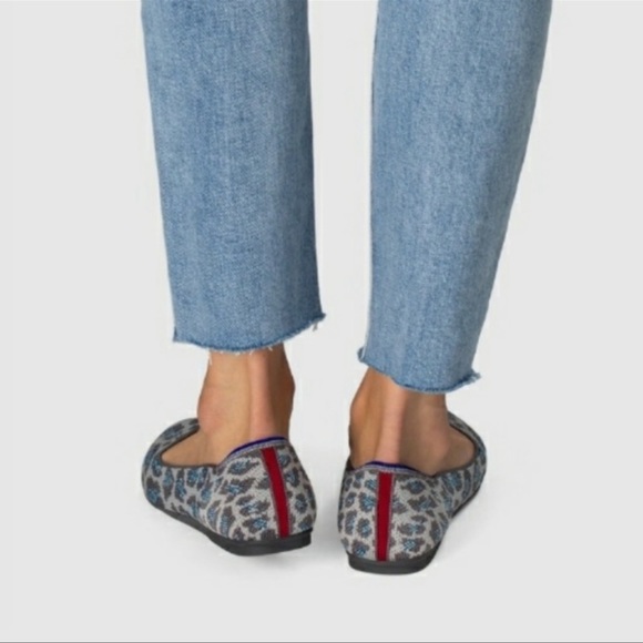 Rothy’s The Flat blue gray snow leopard print size 8 retired print - Picture 2 of 8